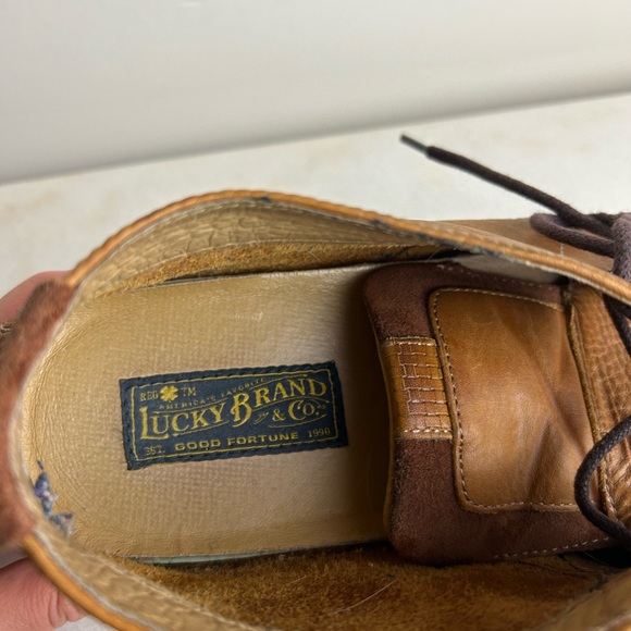 Lucky Brand Tan Leather Chukka Boots Men’s Size 11 - Picture 5 of 5